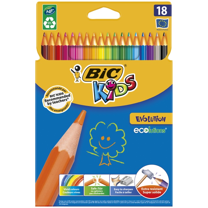 Kids Evolution Colouring Pencils 18-set in the group Kids / Kids' Pens / Colouring Pencils for Kids at Pen Store (100242)