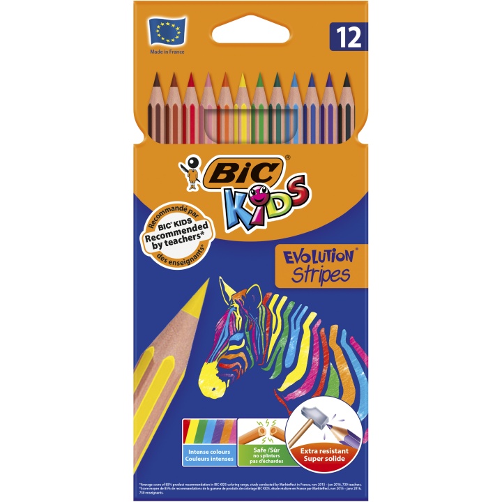Kids Evolution Colouring Pencils 12-set in the group Kids / Kids' Pens / Colouring Pencils for Kids at Pen Store (100244)