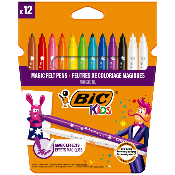 Kids Magic Erasable Felt Pen 12-set in the group Kids / Kids' Pens / Felt Tip Pens for Kids at Pen Store (100255)