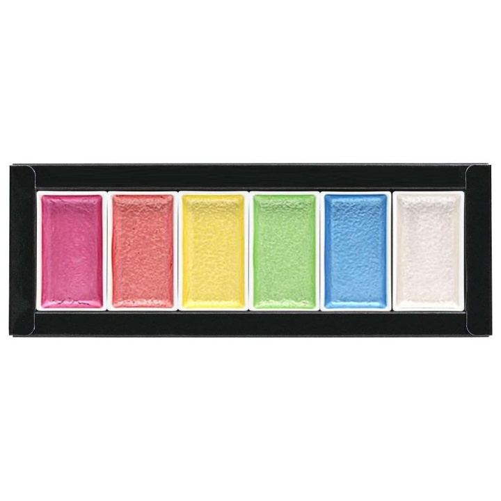 Gansai Tambi Aquarelle 6-set Pearl Colours in the group Art Supplies / Artist colours / Watercolour Paint at Pen Store (101079)