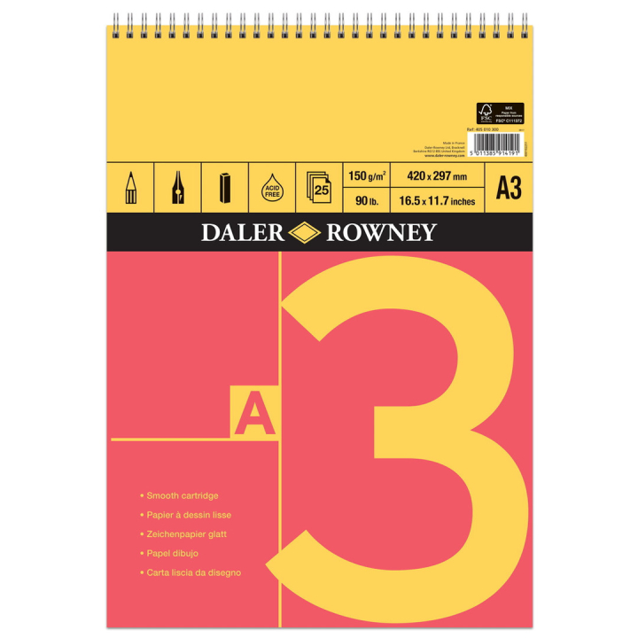Sketch pad Spiral 150g A3 in the group Paper & Pads / Artist Pads & Paper / Drawing & Sketch Pads at Pen Store (101448)
