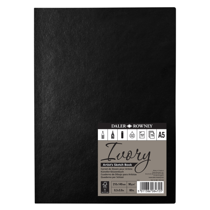 Ivory Sketchbook A5 in the group Paper & Pads / Artist Pads & Paper / Sketchbooks at Pen Store (101452)