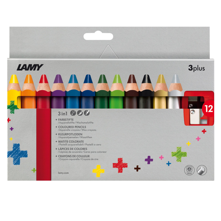 3plus 12-set in the group Kids / Kids' Pens / Colouring Pencils for Kids at Pen Store (101782)