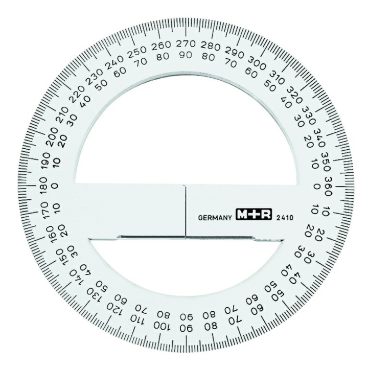 Protractor Full-circle 360° in the group Hobby & Creativity / Hobby Accessories / Rulers / Protractor at Pen Store (102267)
