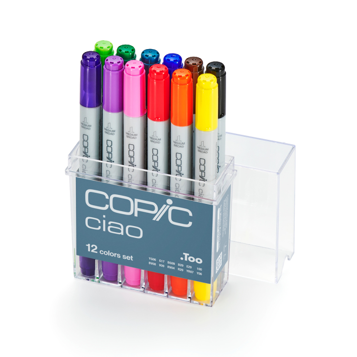 Ciao 12-set Basic colours in the group Pens / Artist Pens / Illustration Markers at Pen Store (103253)