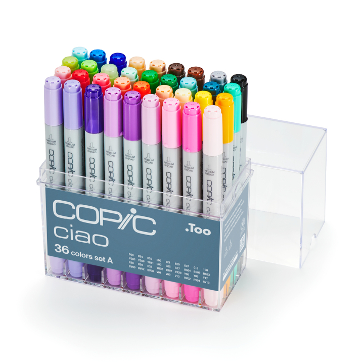 Ciao 36-set Basic colours A in the group Pens / Artist Pens / Illustration Markers at Pen Store (103254)