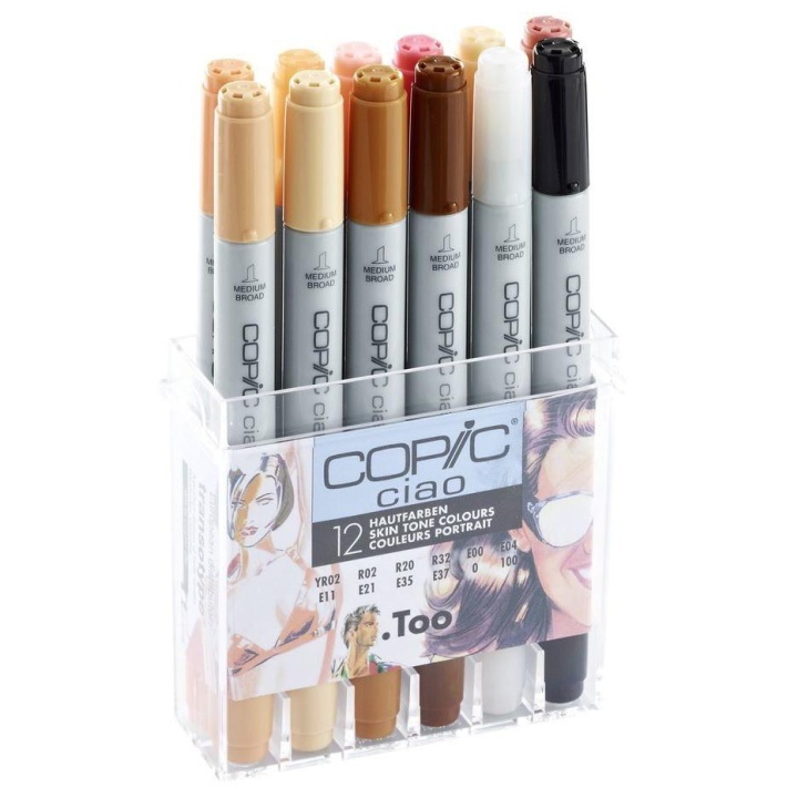 Ciao 12-set Skin colours in the group Pens / Artist Pens / Illustration Markers at Pen Store (103504)