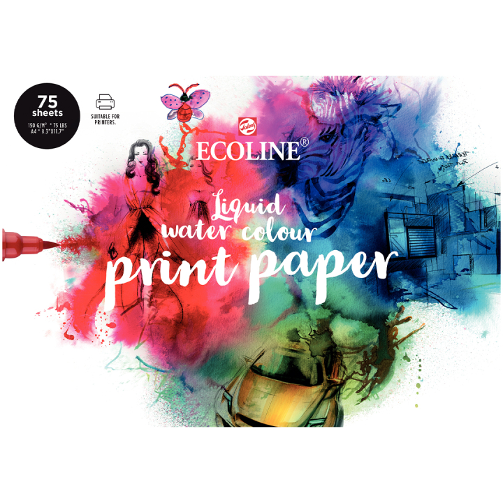 Print Paper 75-pack in the group Paper & Pads / Artist Pads & Paper / Watercolour Pads at Pen Store (103786)