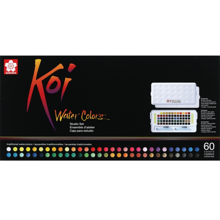 Koi Water Colours Sketch Box 60 in the group Art Supplies / Artist colours / Watercolour Paint at Pen Store (103858)