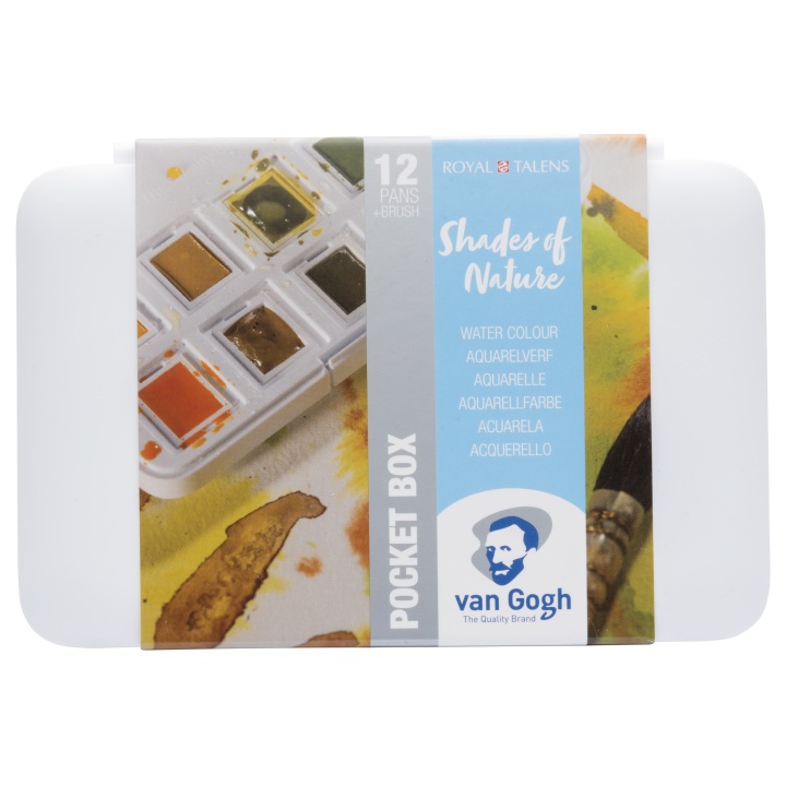 Pocket Box Water Colour Nature Set of 12 in the group Art Supplies / Artist colours / Watercolour Paint at Pen Store (104065)