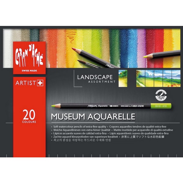 Museum Aquarelle Landscape 20-pack in the group Pens / Artist Pens / Watercolour Pencils at Pen Store (104934)