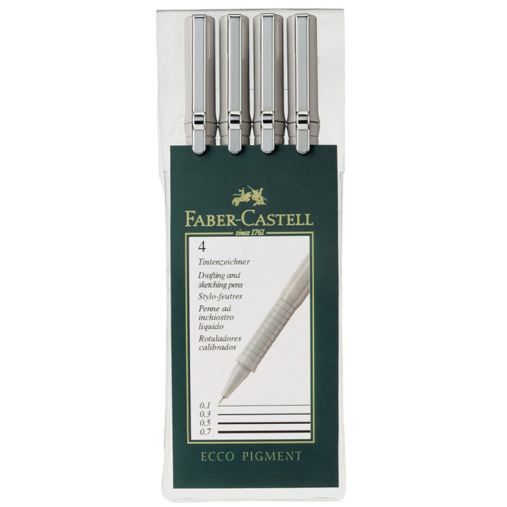 Ecco Pigment 4-set in the group Pens / Writing / Fineliners at Pen Store (105156)
