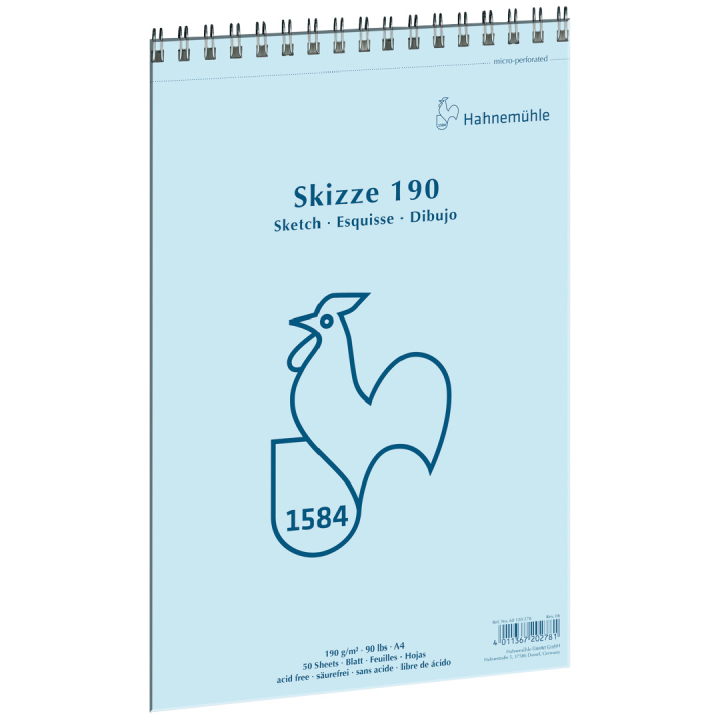 Sketch pad Spiral 190g A4 in the group Paper & Pads / Artist Pads & Paper / Drawing & Sketch Pads at Pen Store (105161)