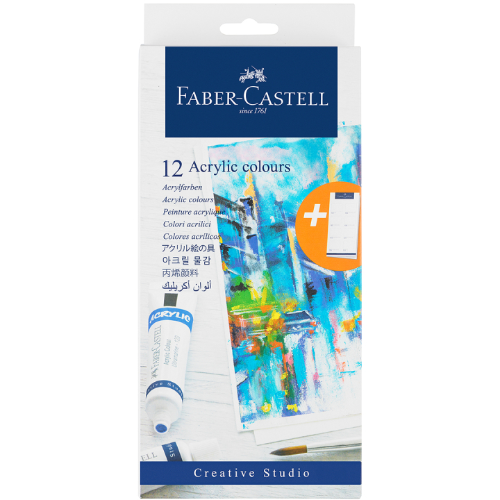 Starter set acrylic colours 12-set in the group Art Supplies / Artist colours / Acrylic Paint at Pen Store (106519)