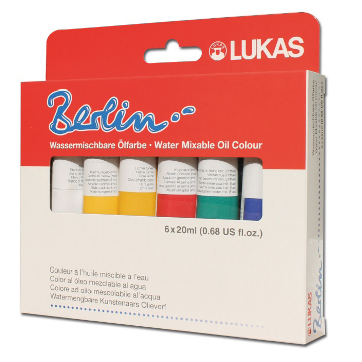 Berlin Water Mixerable Oil Colour Starter 20 ml 6-set in the group Art Supplies / Artist colours / Oil Paint at Pen Store (107249)