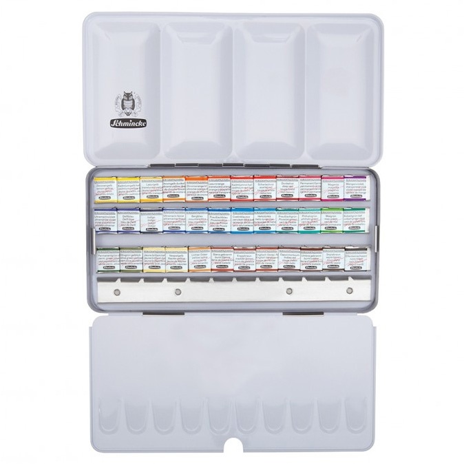 Horadam Aquarell Metal 36-set + extra space in the group Art Supplies / Artist colours / Watercolour Paint at Pen Store (110729)
