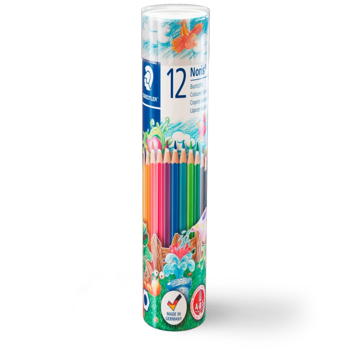 Noris Club coloured pencils tube 12-set in the group Kids / Kids' Pens / Colouring Pencils for Kids at Pen Store (111032)