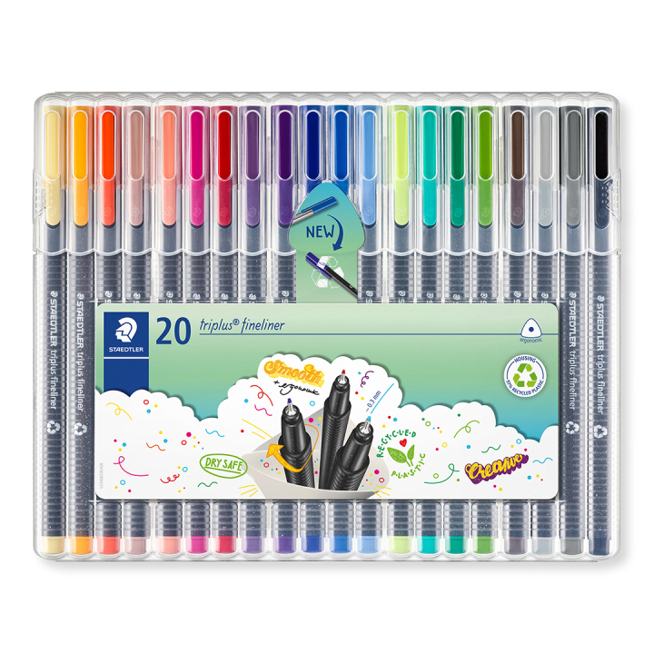Triplus Fineliner 20-pack in the group Pens / Artist Pens / Felt Tip Pens at Pen Store (111087)