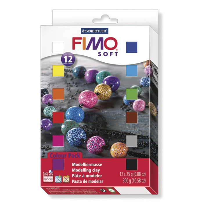 FIMO Soft 12-set in the group Hobby & Creativity / Create / Modelling Clay / Oven-bake clay at Pen Store (111136)