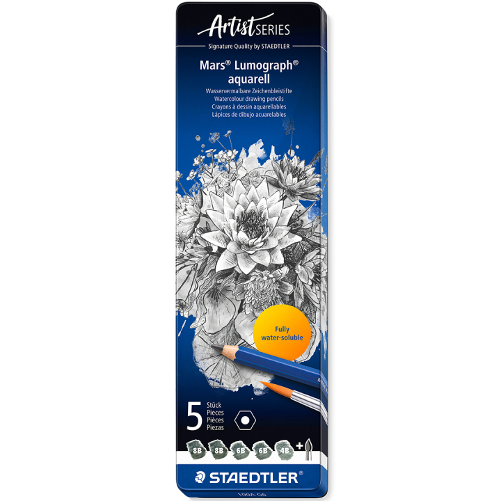 Mars Lumograph Aqua 5-pack in the group Pens / Artist Pens / Watercolour Pencils at Pen Store (111230)