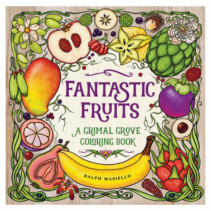 Fantastic Fruits - A Grimal Grove Colouring Book in the group Hobby & Creativity / Books / Adult Colouring Books at Pen Store (111851)
