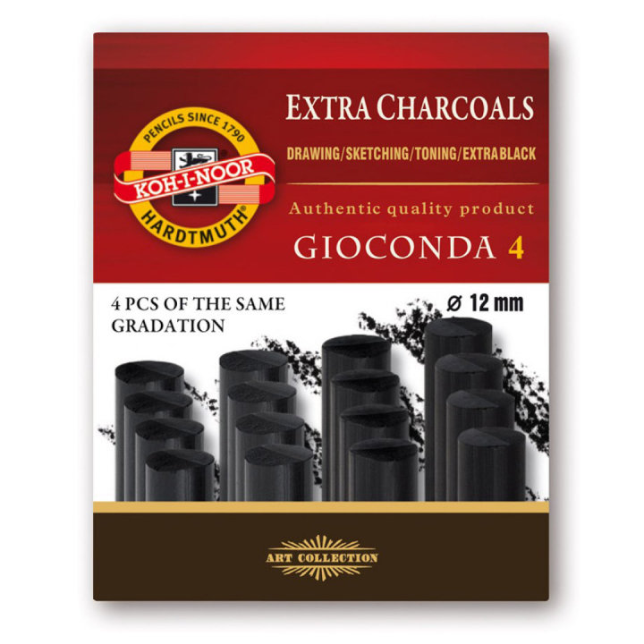 Gioconda Drawing Coal 4-pcs in the group Art Supplies / Crayons & Graphite / Drawing Charcoal at Pen Store (111865_r)