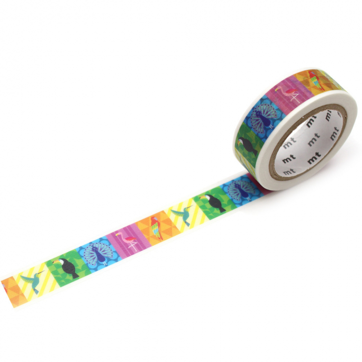 Washi-tape Colourful Bird in the group Hobby & Creativity / Hobby Accessories / Washi Tape at Pen Store (126355)
