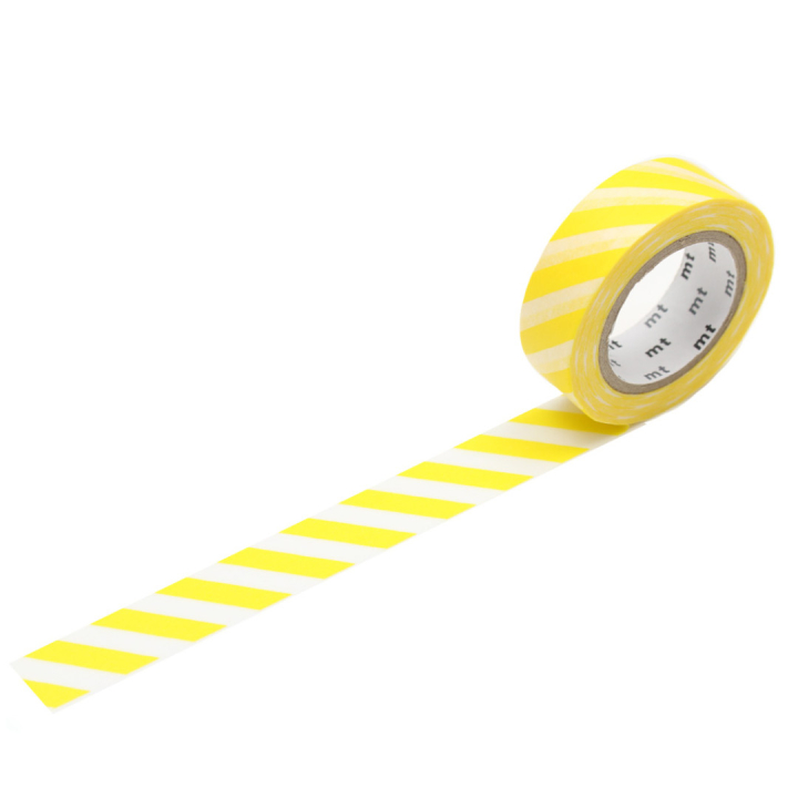 Washi-tape Stripe Lemon in the group Hobby & Creativity / Hobby Accessories / Washi Tape at Pen Store (126481)