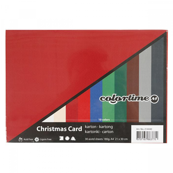 Coloured paper Christmas A4 180 g in the group Paper & Pads / Artist Pads & Paper / Coloured Papers at Pen Store (126584)