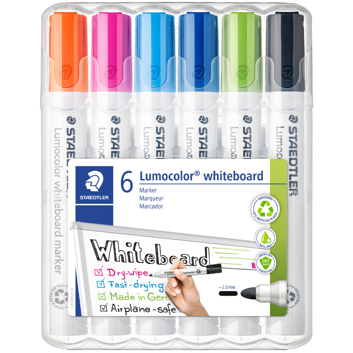 Lumocolor Whiteboard marker 6-pack 2 mm in the group Pens / Office / Whiteboard Markers at Pen Store (126606)