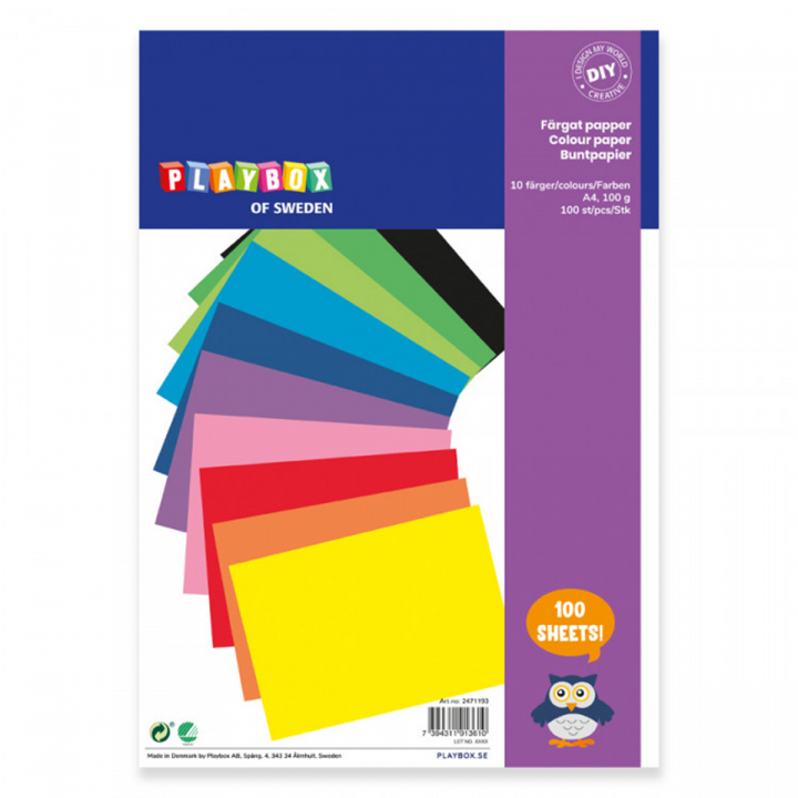 Coloured paper A4 100 pcs in the group Paper & Pads / Artist Pads & Paper / Coloured Papers at Pen Store (126833)