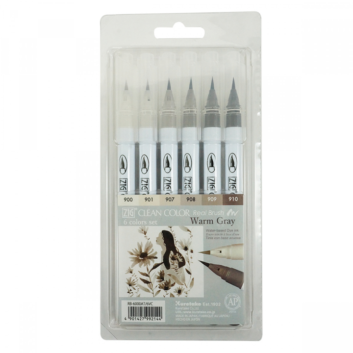 Clean Color Real Brush 6-pack in the group Pens / Artist Pens / Watercolour Pencils at Pen Store (126933)