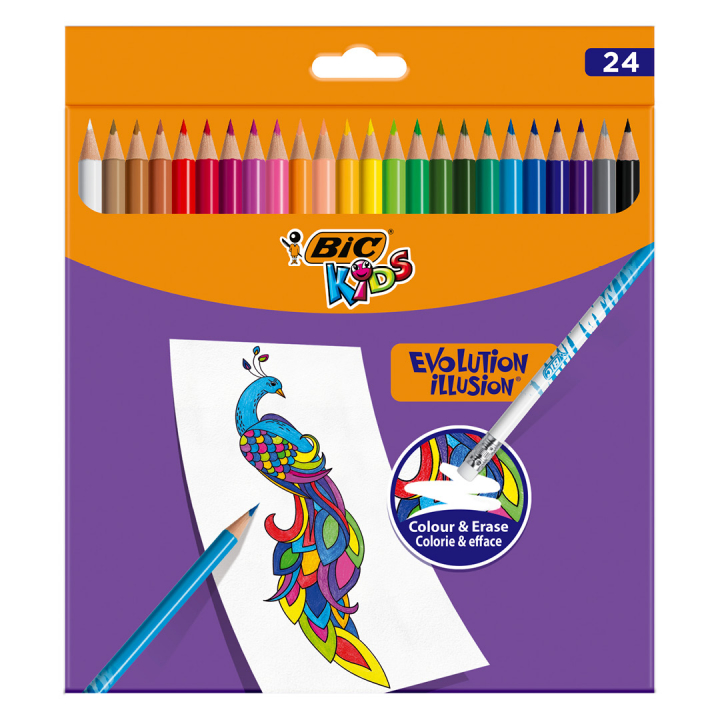 Evolution Illusion Colouring pencils 24-pack in the group Kids / Kids' Pens / Colouring Pencils for Kids at Pen Store (126954)