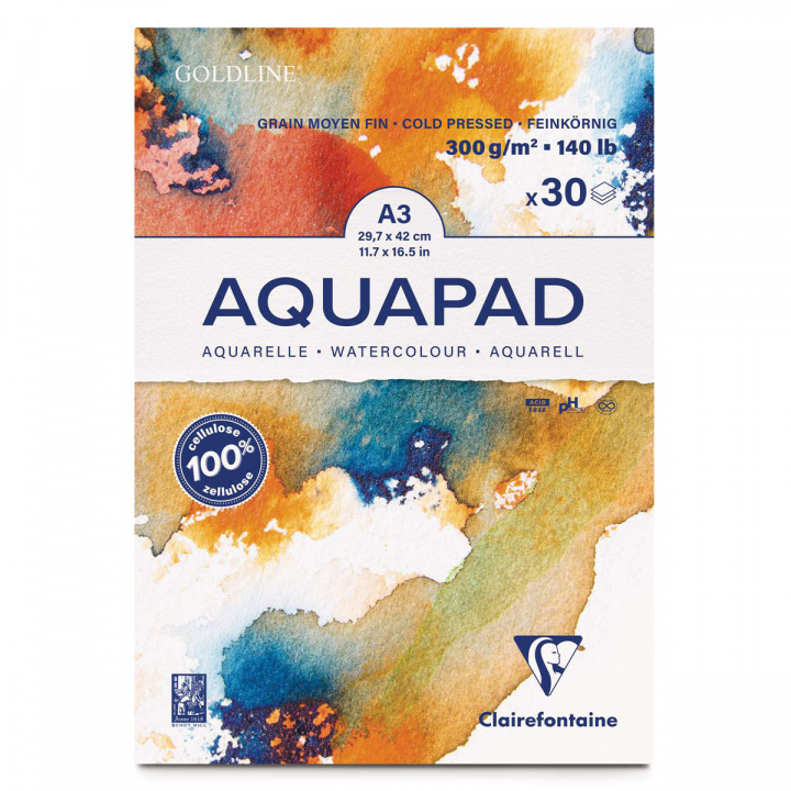 Aquapad 300g A3 in the group Paper & Pads / Artist Pads & Paper / Watercolour Pads at Pen Store (127416)