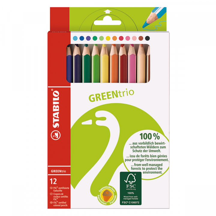 GreenColors Jumbo Coloring pencils 12 pcs in the group Kids / Kids' Pens / Colouring Pencils for Kids at Pen Store (127803)