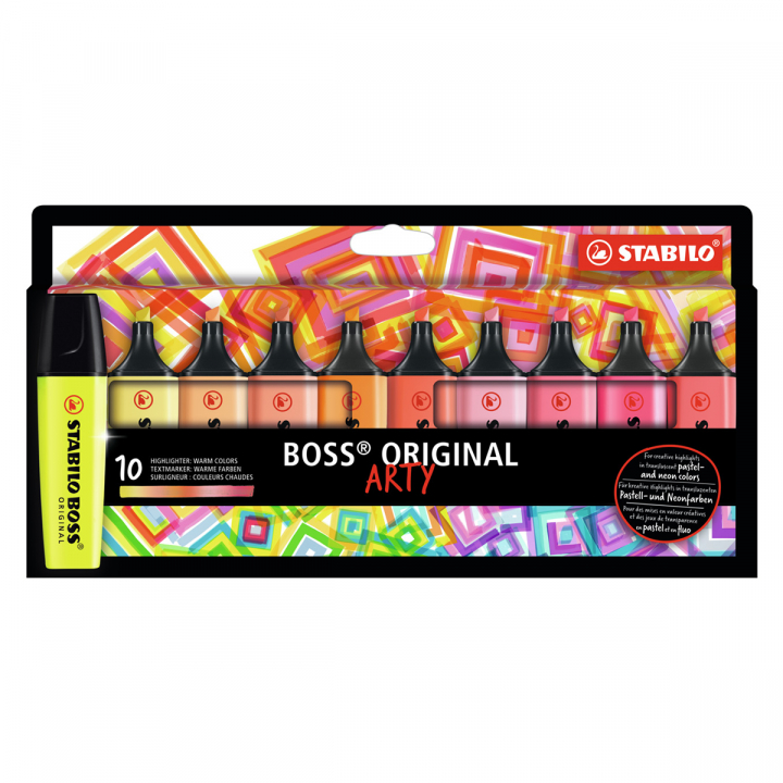 Boss Arty Warm Colours 10 pcs in the group Pens / Office / Highlighters at Pen Store (127814)