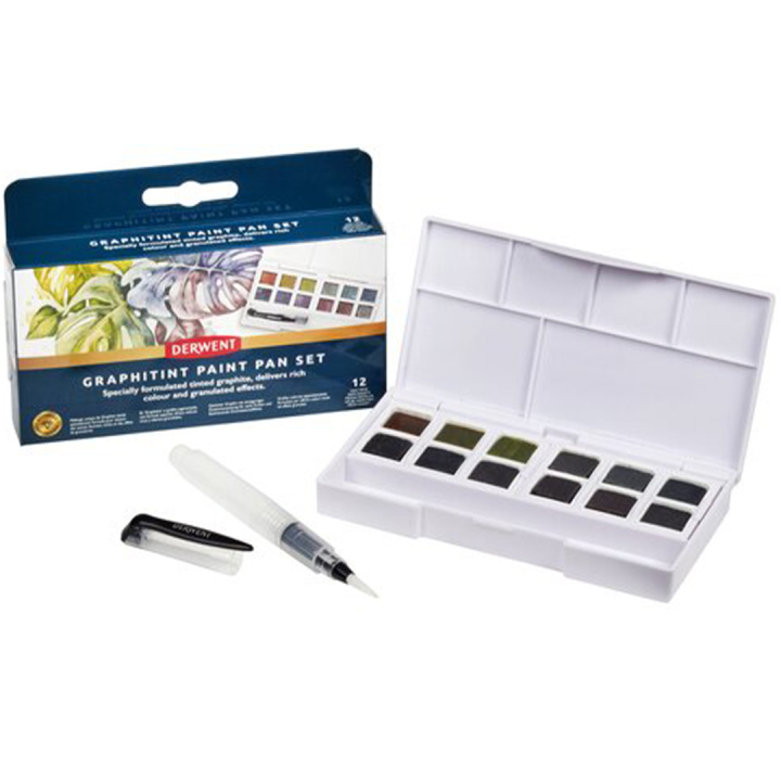 Graphitint Paint Pan Set 12 half pans in the group Art Supplies / Artist colours / Watercolour Paint / Watercolour pans at Pen Store (128194)