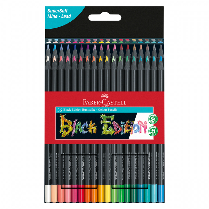 Colouring pencils Black Edition 36-set in the group Pens / Artist Pens / Coloured Pencils at Pen Store (128255)