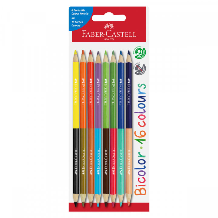 Coloring pencils Bicolor 8-set in the group Pens / Artist Pens / Coloured Pencils at Pen Store (128315)