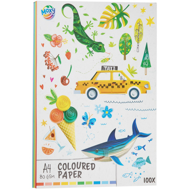 Coloured paper A4 100 sheet in the group Kids / Fun and learning / Paper & Drawing Pad for Kids / Coloured paper for children at Pen Store (128574)