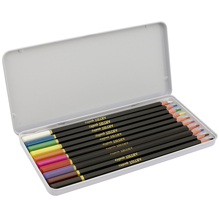 Colouring pencils 10-set in tin box in the group Pens / Artist Pens / Coloured Pencils at Pen Store (128575)