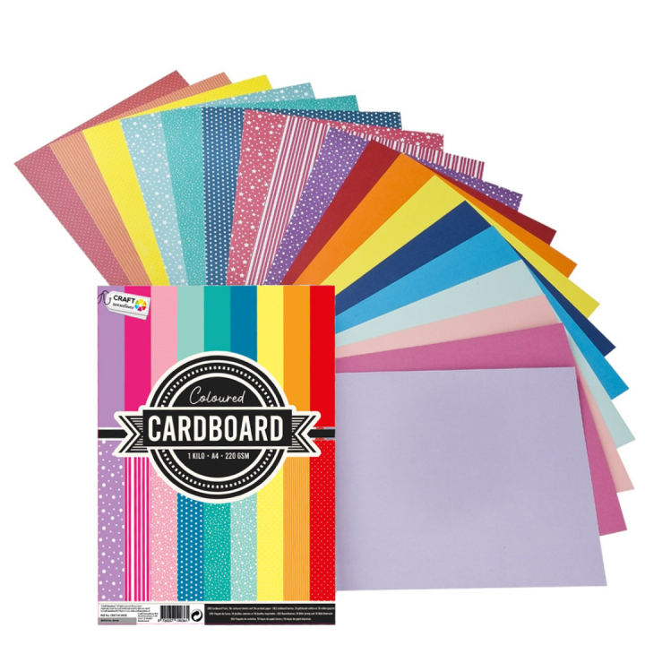 Coloured cardboard A4 1kg in the group Kids / Fun and learning / Paper & Drawing Pad for Kids / Coloured paper for children at Pen Store (128588)