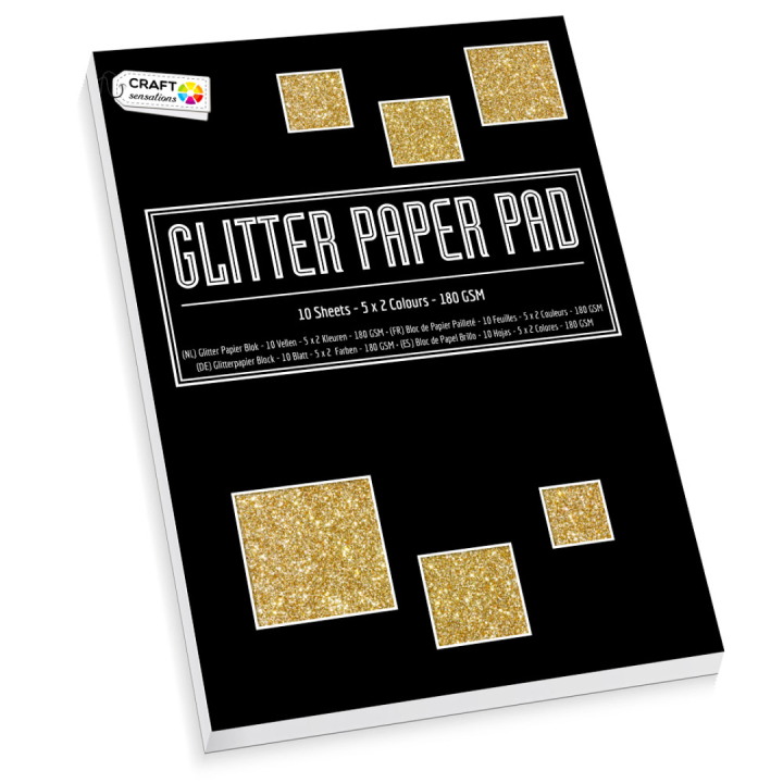 Glitter paper A4 10 sheets in the group Kids / Fun and learning / Paper & Drawing Pad for Kids / Glitter paper at Pen Store (128589)