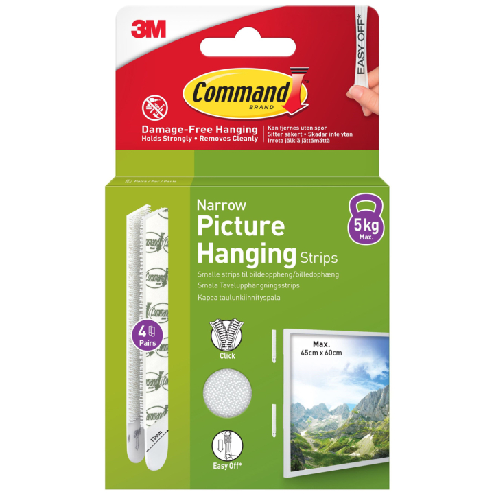 Command Hanging Strips Narrow in the group Hobby & Creativity / Organize / Frames / Picture hanging at Pen Store (128610)