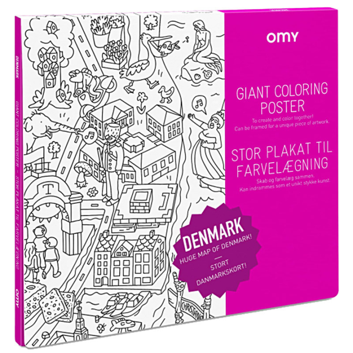 Colouring Poster Danmark in the group Hobby & Creativity / Create / Crafts & DIY at Pen Store (128824)