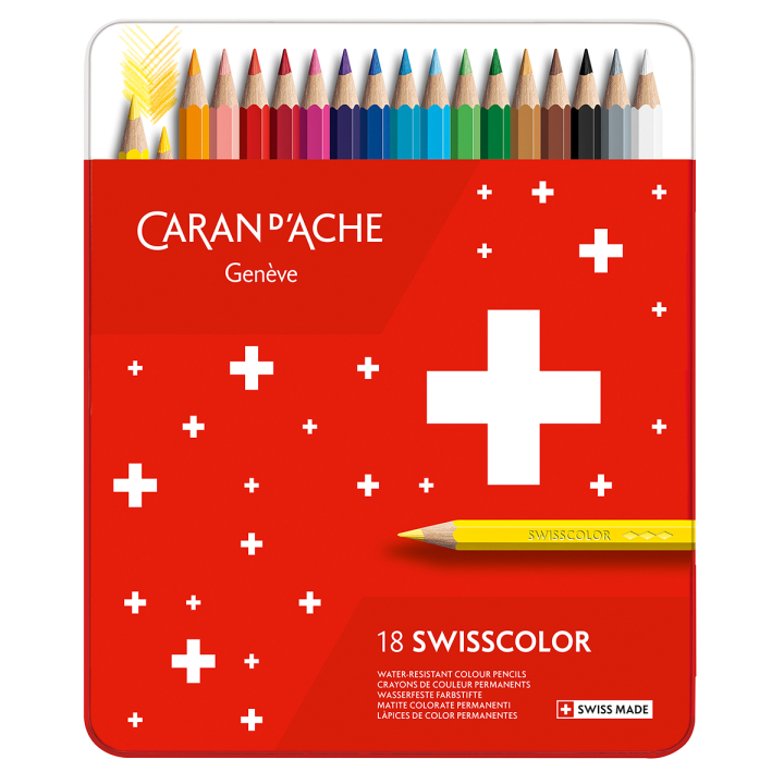 Swisscolor Coloring pencils 18-set in the group Pens / Artist Pens / Coloured Pencils at Pen Store (128910)