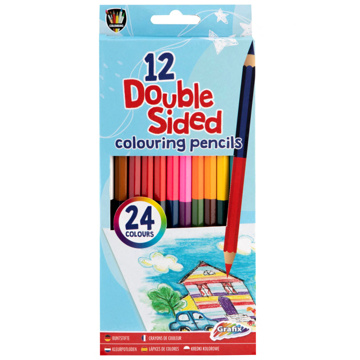 Colouring Pencils Duo 12-set in the group Kids / Kids' Pens / Colouring Pencils for Kids at Pen Store (129331)