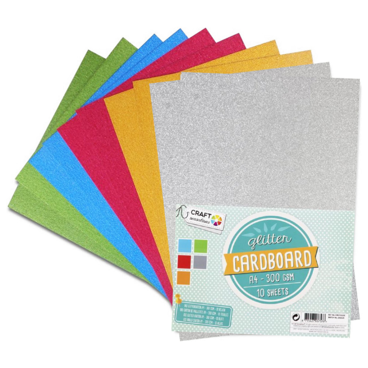 Glitter Carton A4 300gsm 10-pack in the group Kids / Fun and learning / Paper & Drawing Pad for Kids / Glitter paper at Pen Store (129395)