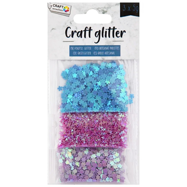 Glitter Confetti 3 x 5g in the group Kids / Fun and learning / Glitter and sequins at Pen Store (129402)