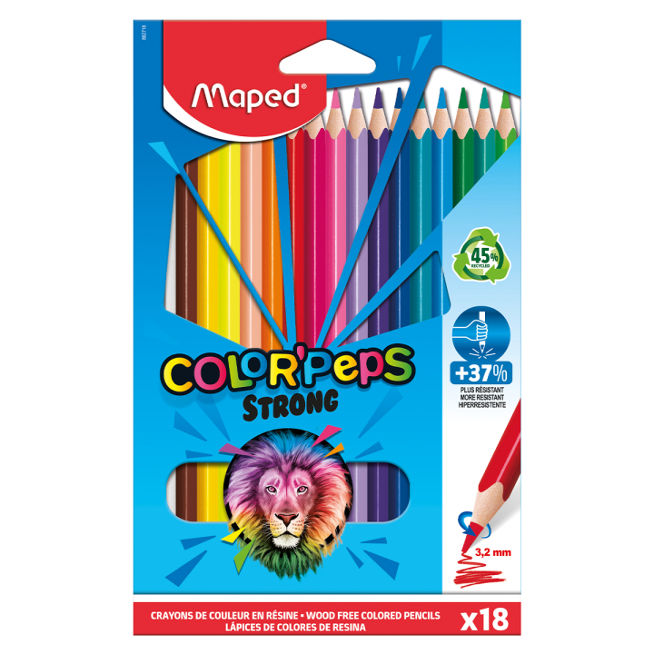 Colouring Pencils Colour Peps Strong Pack of 18 in the group Kids / Kids' Pens / Colouring Pencils for Kids at Pen Store (129638)